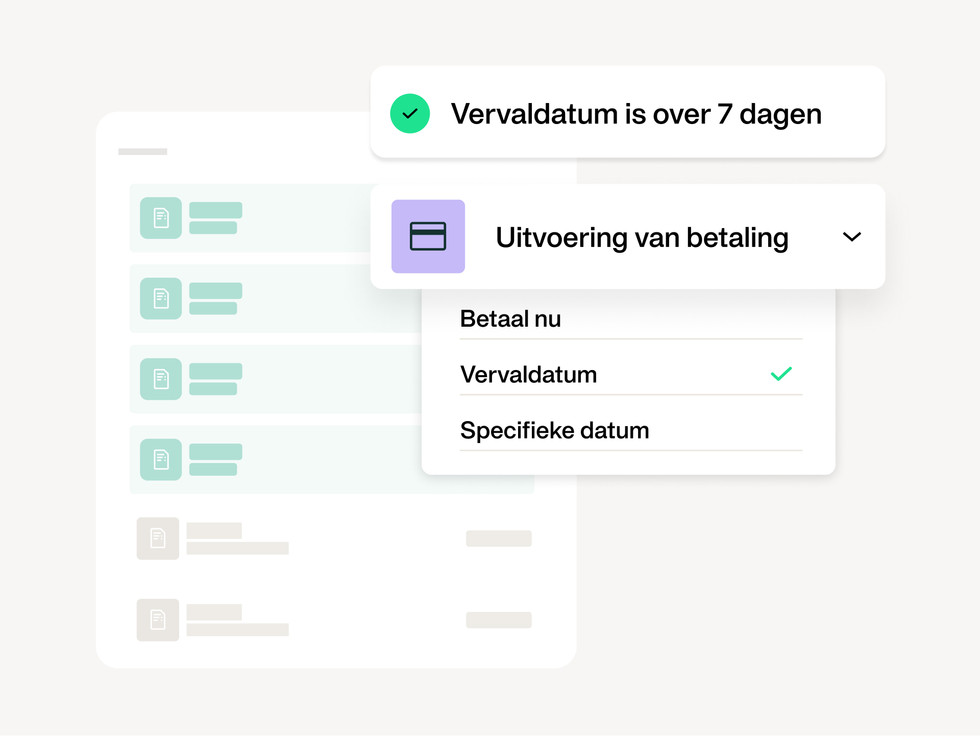 Plan komende betalingen individueel of in bulk